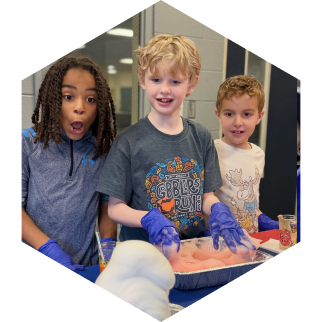 Children working together at a table