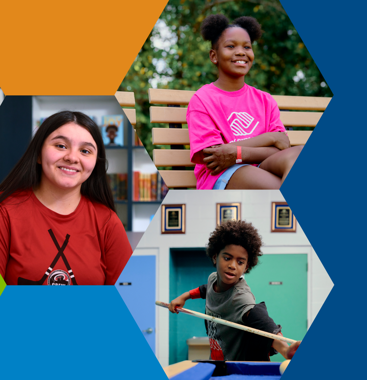 Three young Boys & Girls Clubs members